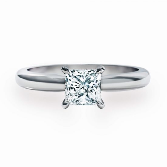 클래식 프린세스 컷 다이아몬드 약혼 반지, 이미지 확대 1