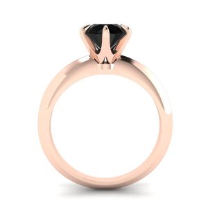 약혼 반지 로즈 골드 1캐럿 블랙 다이아몬드 2980R - 사진 1