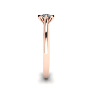 로터스 다이아몬드 약혼 반지 로즈 골드 - 사진 2