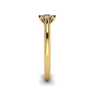 로터스 다이아몬드 약혼 반지 옐로우 골드 - 사진 2