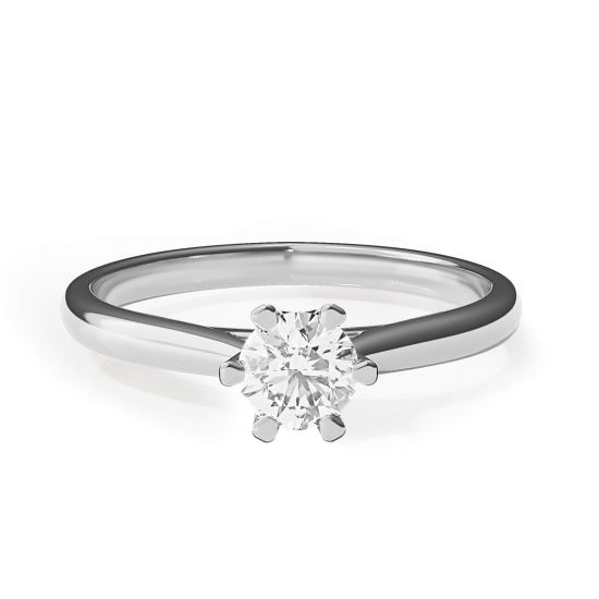 크라운 다이아몬드 6프롱 약혼 반지