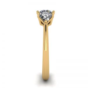 18K 옐로우 골드의 쓰리 다이아몬드 링 - 사진 2