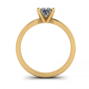 프린세스 다이아몬드가 세팅된 혼합 금 약혼 반지 - 사진 1