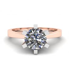 약혼을 위한 18K 로즈 골드 다이아몬드 반지