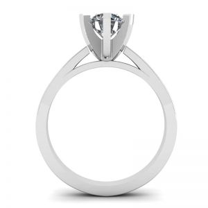 약혼을 위한 18K 화이트 골드 다이아몬드 반지 - 사진 1