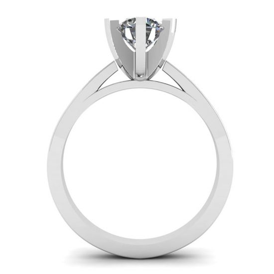 약혼을 위한 18K 화이트 골드 다이아몬드 반지, More Image 0