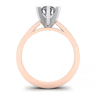 약혼을 위한 18K 로즈 골드 다이아몬드 반지 - 사진 1