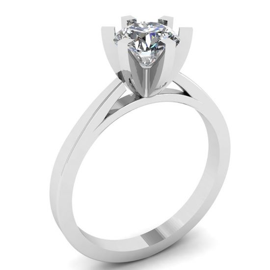 약혼을 위한 18K 화이트 골드 다이아몬드 반지,  이미지 확대 4