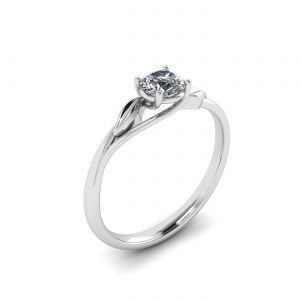 자연에서 영감을 받은 다이아몬드 약혼 반지 - 사진 3