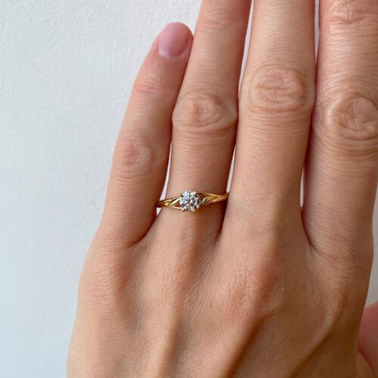 자연에서 영감을 받은 다이아몬드 약혼 반지,  이미지 확대 4