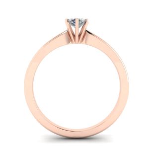 마퀴즈 컷 다이아몬드가 세팅된 로즈 약혼 반지 - 사진 1