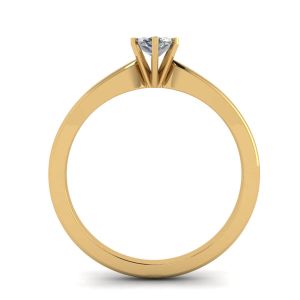 18K 옐로우 골드 6프롱 마퀴즈 다이아몬드 링 - 사진 1