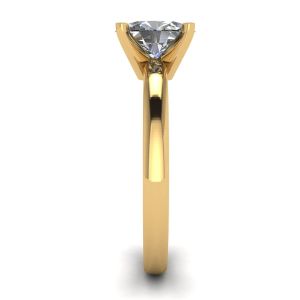 18K 옐로우 골드 오벌 다이아몬드 링 - 사진 2