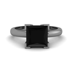 블랙 다이아몬드 블랙 로듐 반지
