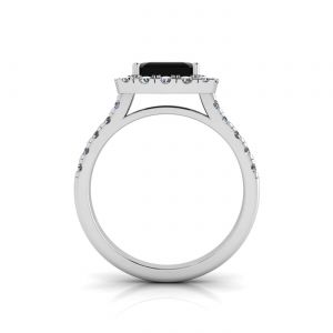프린세스 블랙 다이아몬드 반지 - 사진 1