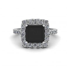 프린세스 블랙 다이아몬드 반지