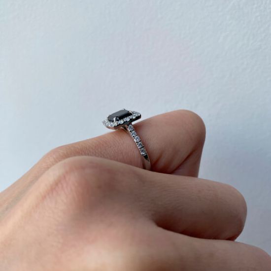 프린세스 블랙 다이아몬드 반지,  이미지 확대 6