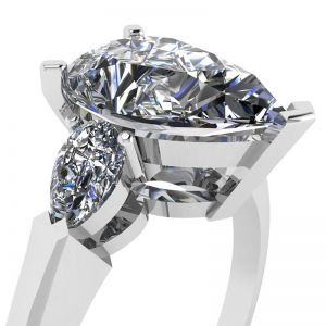 쓰리스톤 페어 다이아몬드 링 - 사진 1