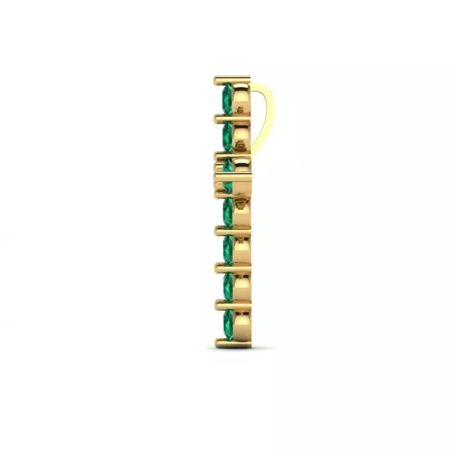 에메랄드 크로스 펜던트 - 사진 1