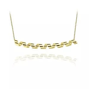 18K 화이트 골드 빅 스마일 목걸이 - Ruban Collection - 사진 1